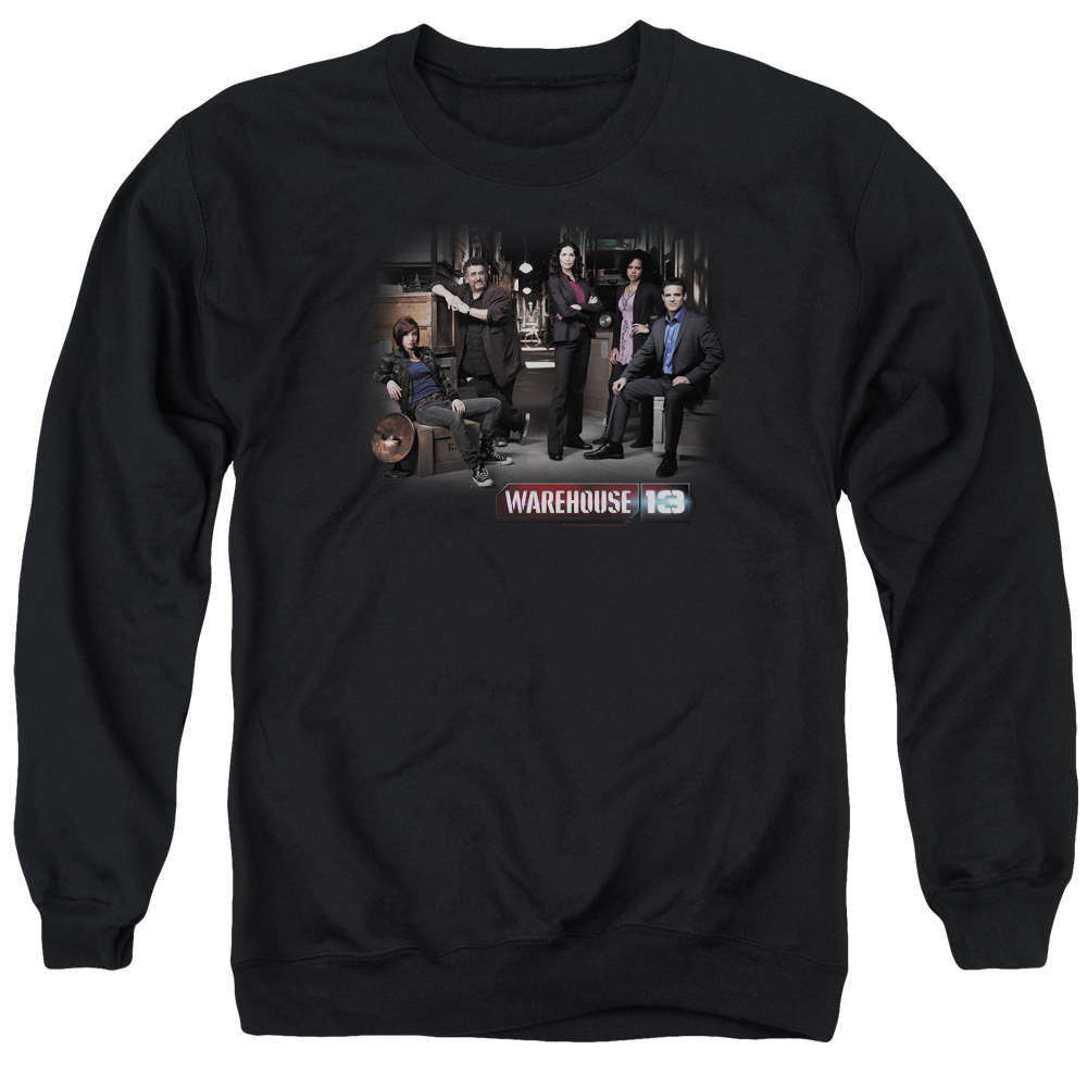 NBC272-AS-2 Warehouse 13 Warehouse Cast Adult Crewneck Sweatshirt, Black - Medium