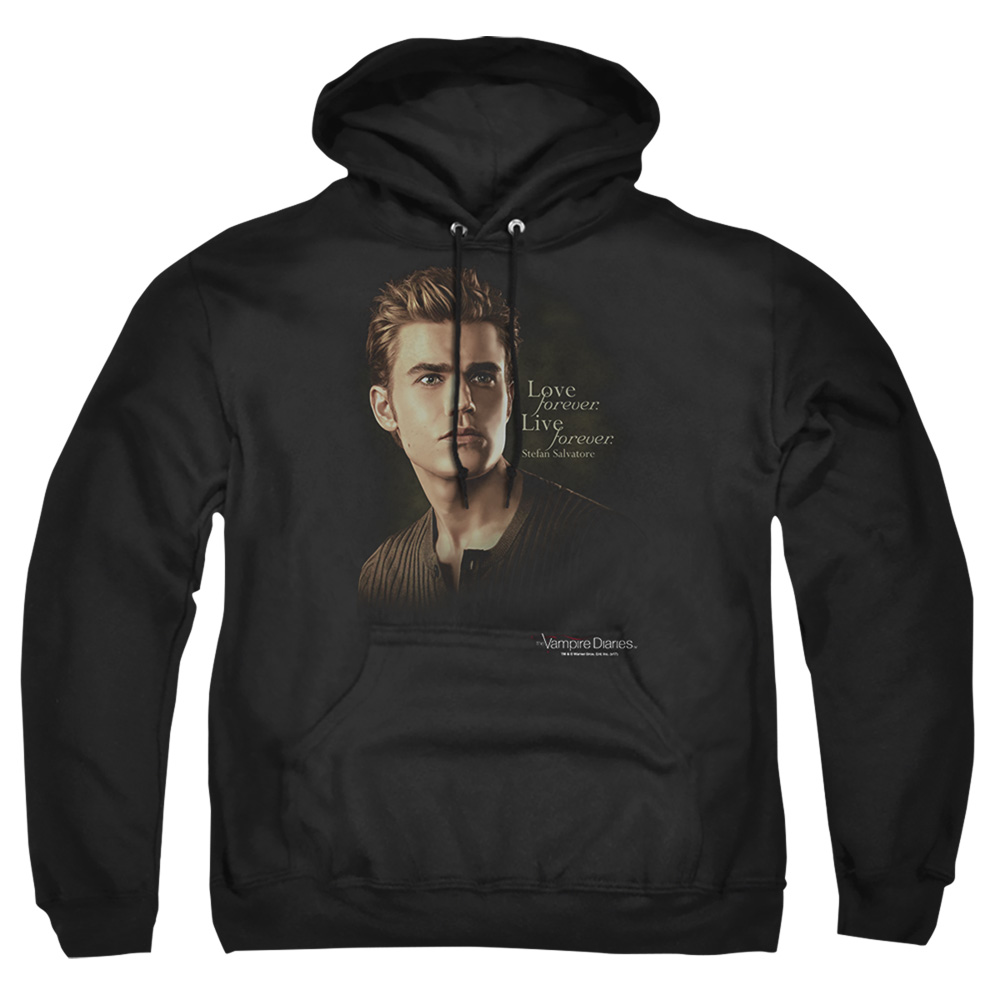 WBT450-AFTH-4 Vampire Diaries Forever Adult Pullover Hoodie, Black - Extra Large