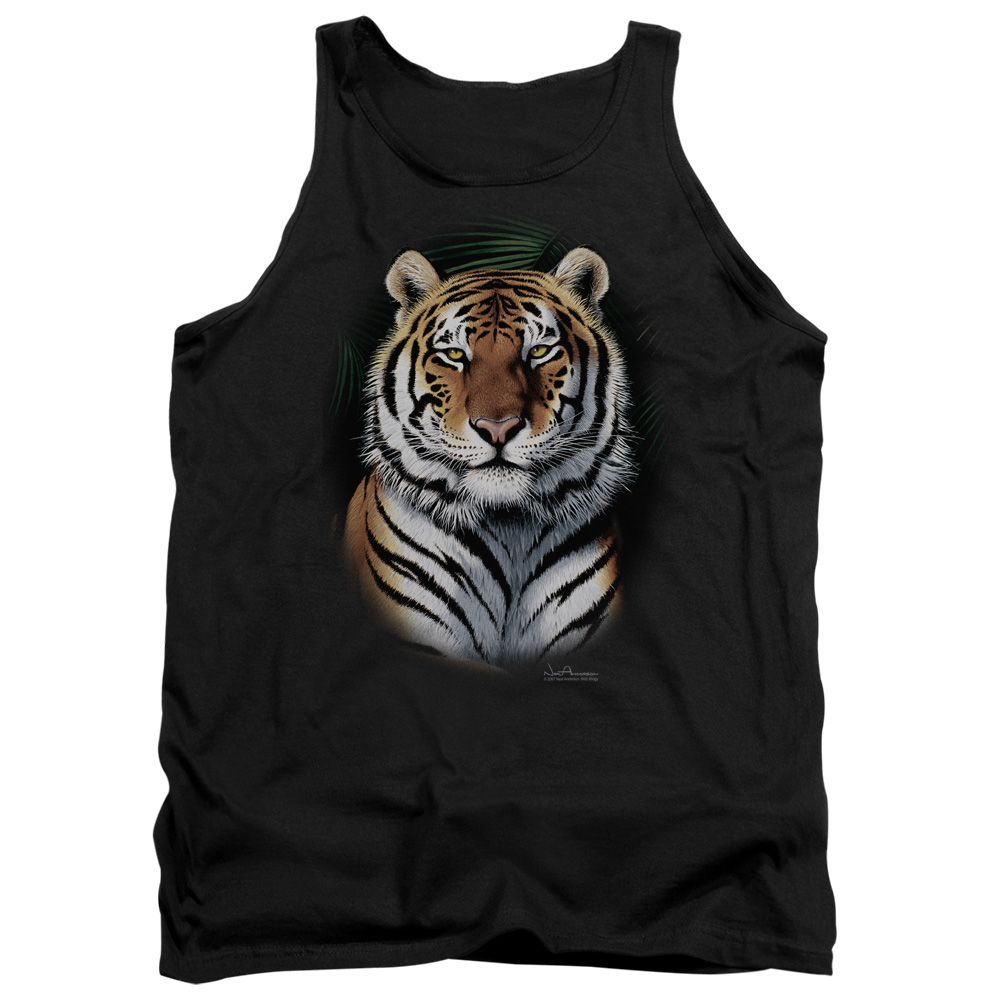 WW175-TK-2 Wildlife Jungle Fire Adult Tank Top, Black - Medium