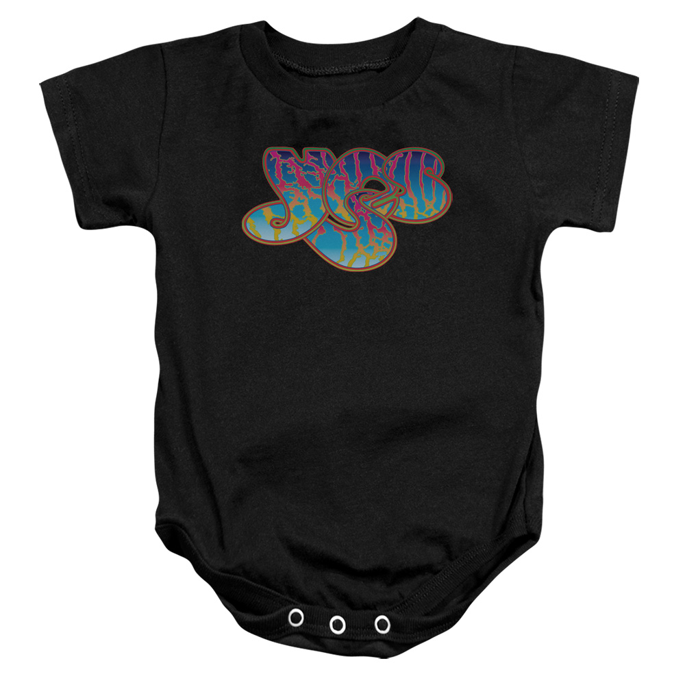 YES102-SS-1 Yes Logo Infant Snapsuit, Black - Small - 6 Month