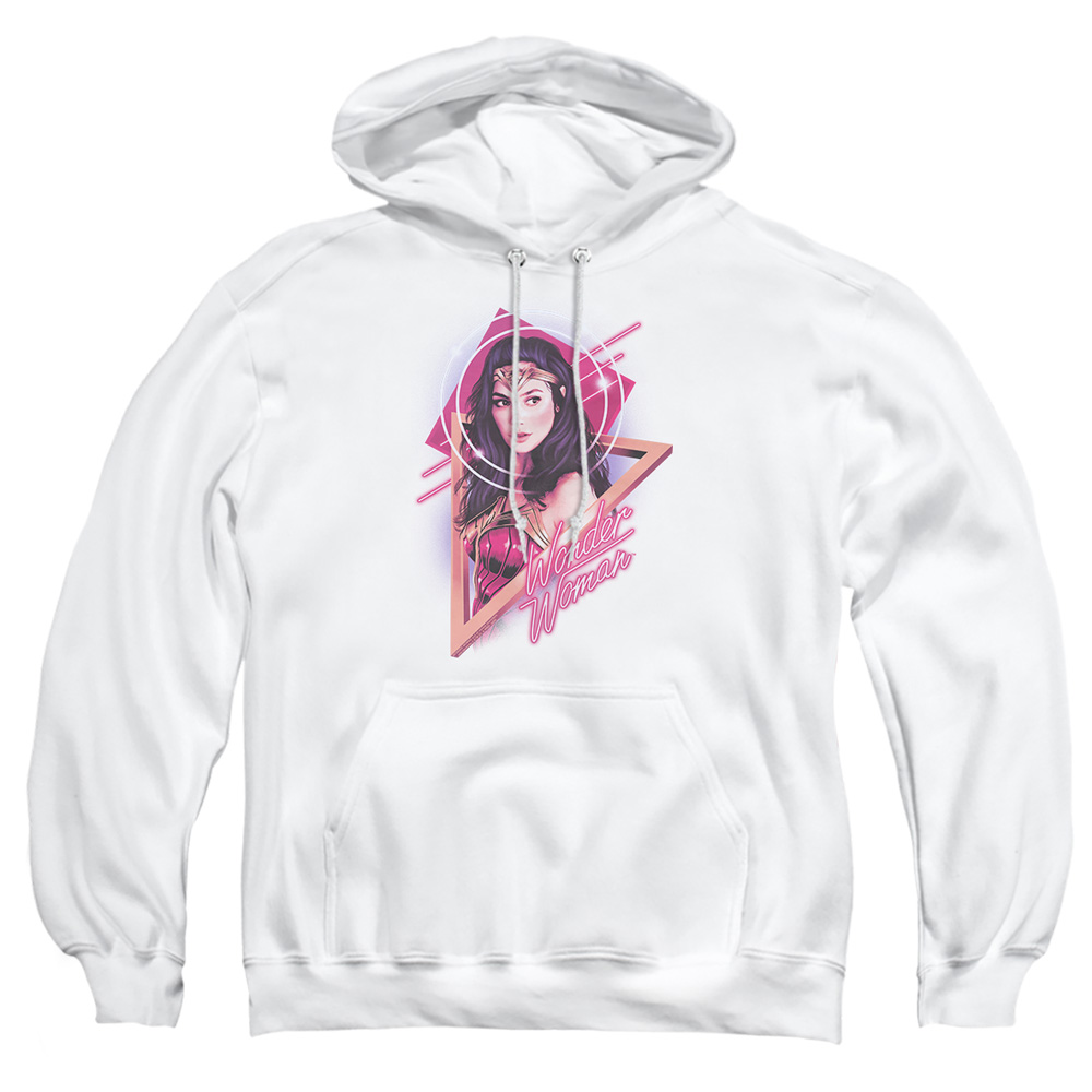 WWM155-AFTH-2 Wonder Woman 84 Soft Glow Adult Pullover Hoodie, White - Medium