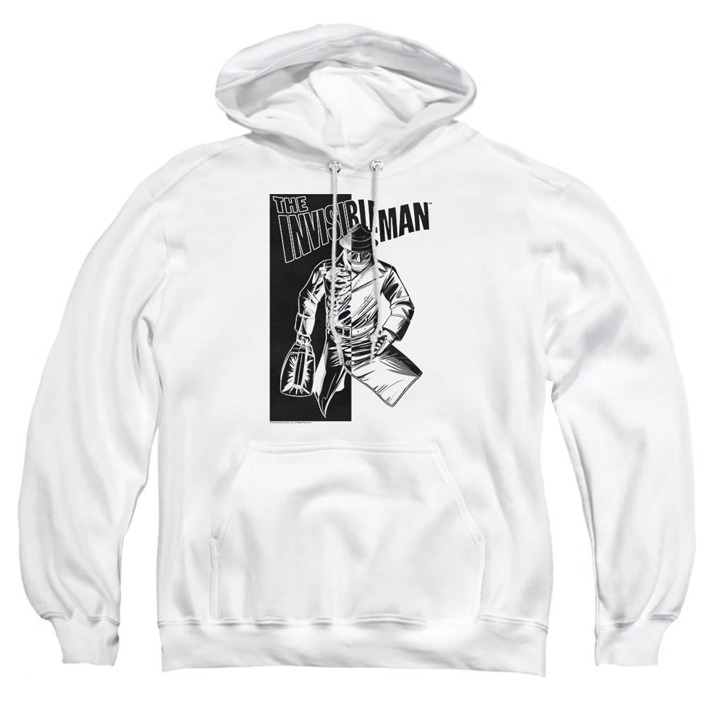 UNI1361-AFTH-5 Universal Monsters Who I Am Adult Pullover Hoodie, White - 2X