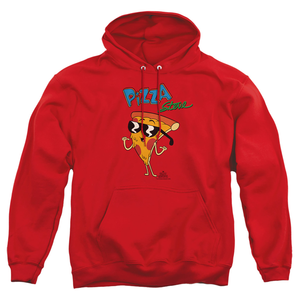 CN331-AFTH-4 Uncle Grandpa Pizza Steve Adult Pullover Hoodie, Red - Extra Large