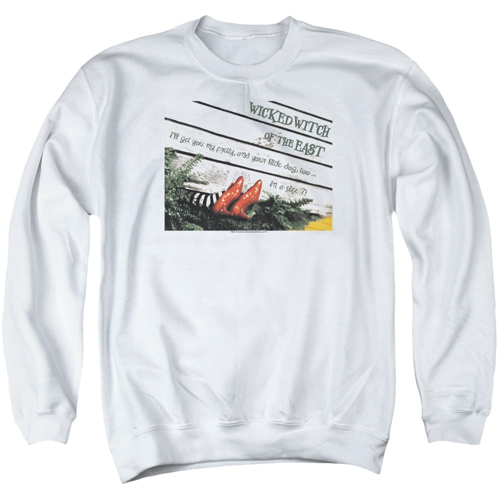 OZ107-AS-2 Wizard of Oz Size 7 Adult Crewneck Sweatshirt, White - Medium