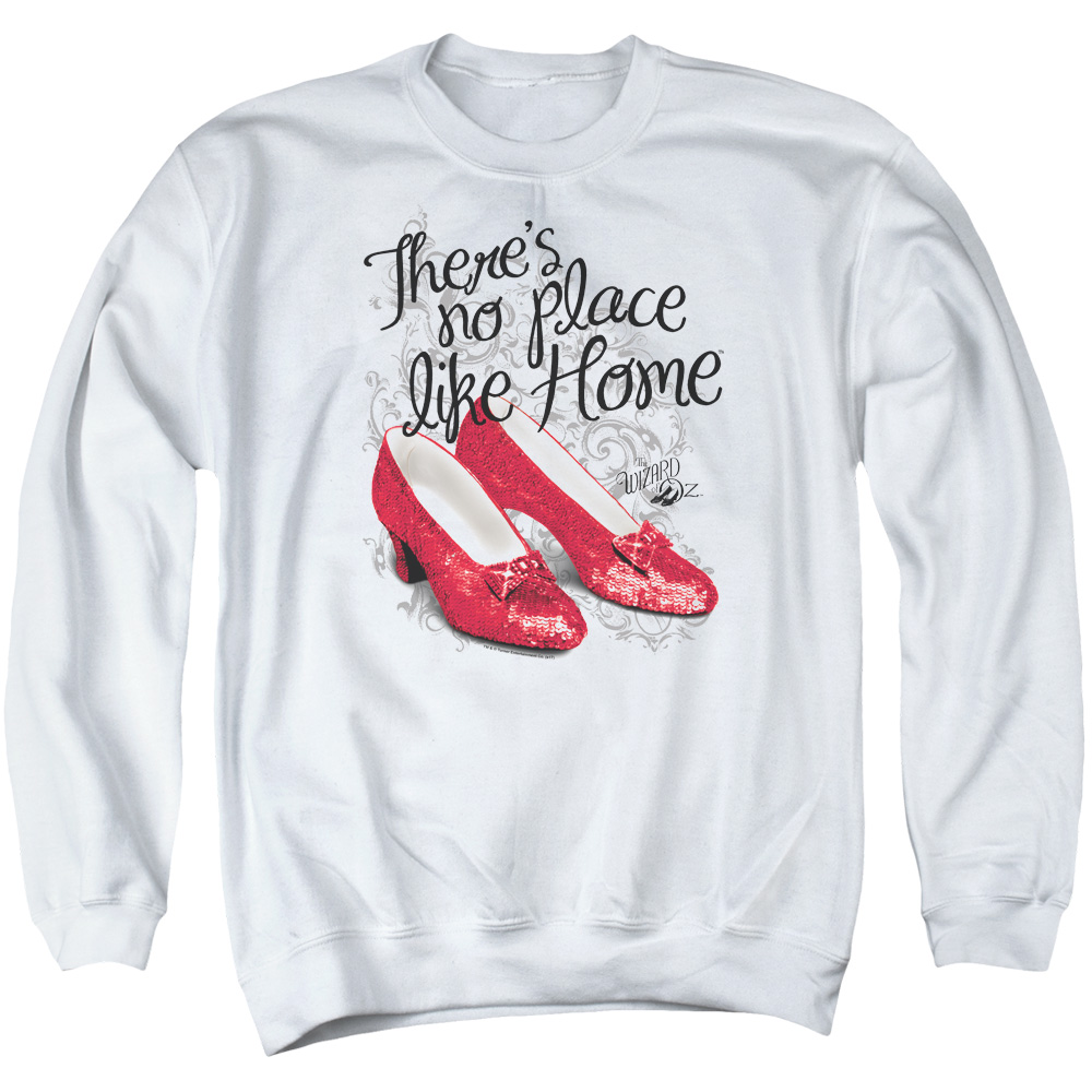 OZ109-AS-2 Wizard of Oz Ruby Slippers Adult Crewneck Sweatshirt, White - Medium