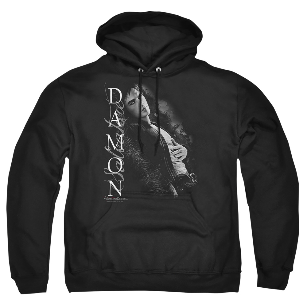 WBT452-AFTH-3 Vampire Diaries Besides Me Adult Pullover Hoodie, Black - Large
