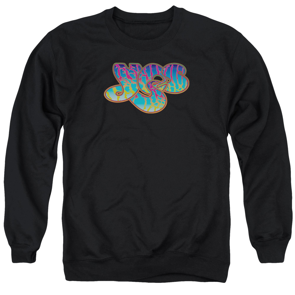 YES102-AS-2 Yes Logo Adult Crewneck Sweatshirt, Black - Medium