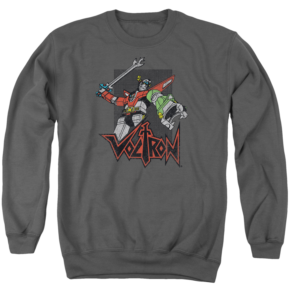 DRM220-AS-2 Voltron Roar Adult Crewneck Sweatshirt, Charcoal - Medium