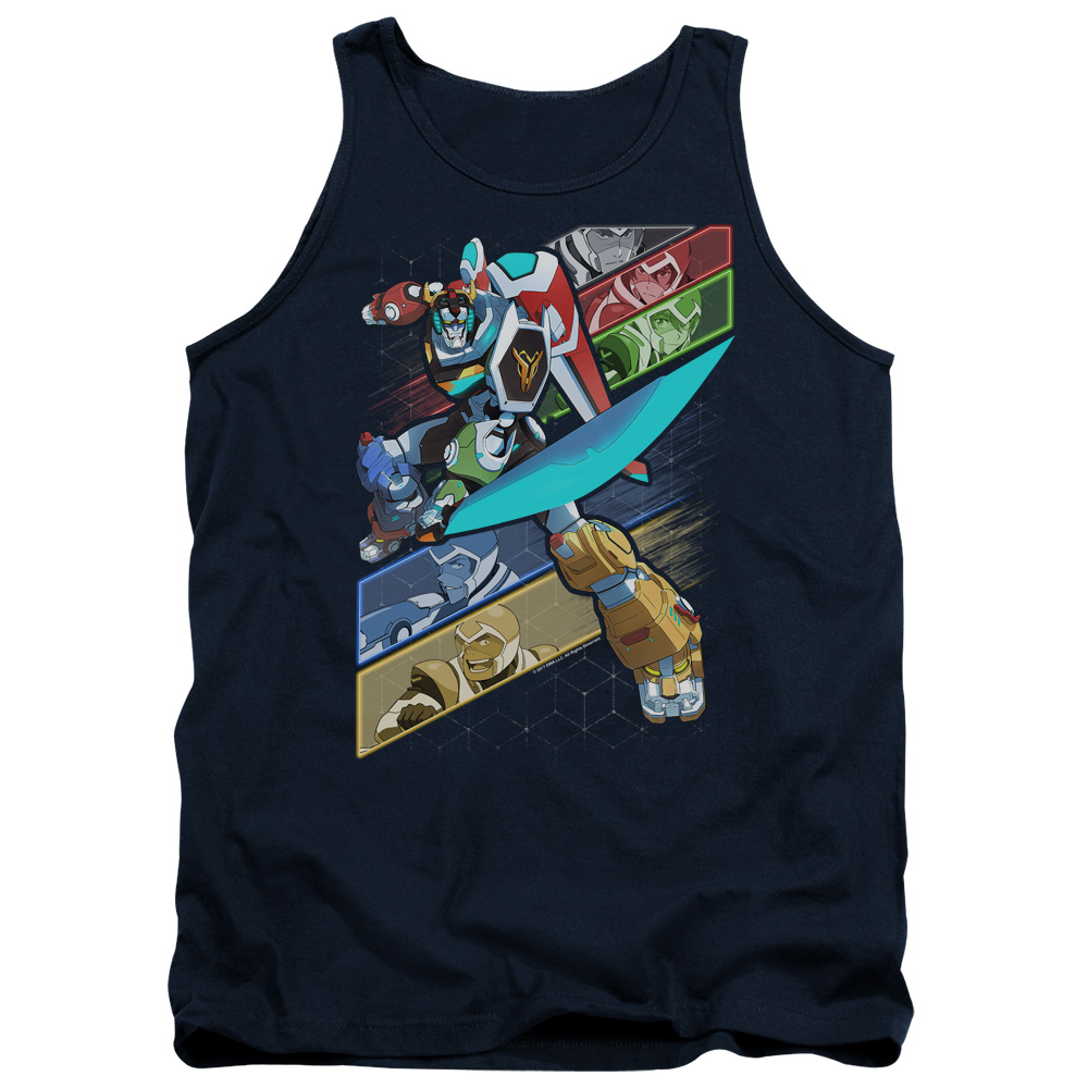 DRM326-TK-4 Voltron Crisscross Adult Tank Top, Navy - Extra Large