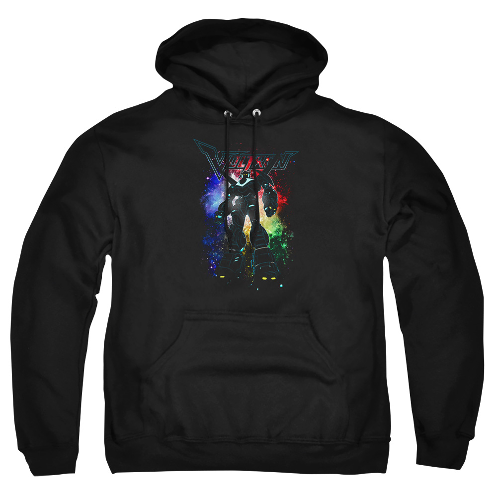 DRM330-AFTH-2 Voltron Galactic Defender Adult Pullover Hoodie, Black - Medium