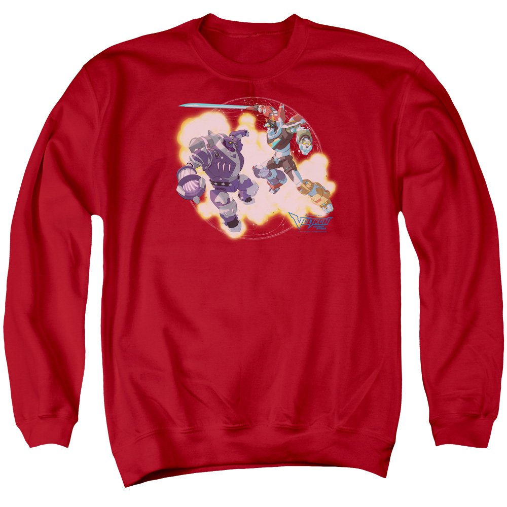 DRM335-AS-4 Voltron Robeast Adult Crewneck Sweatshirt, Red - Extra Large