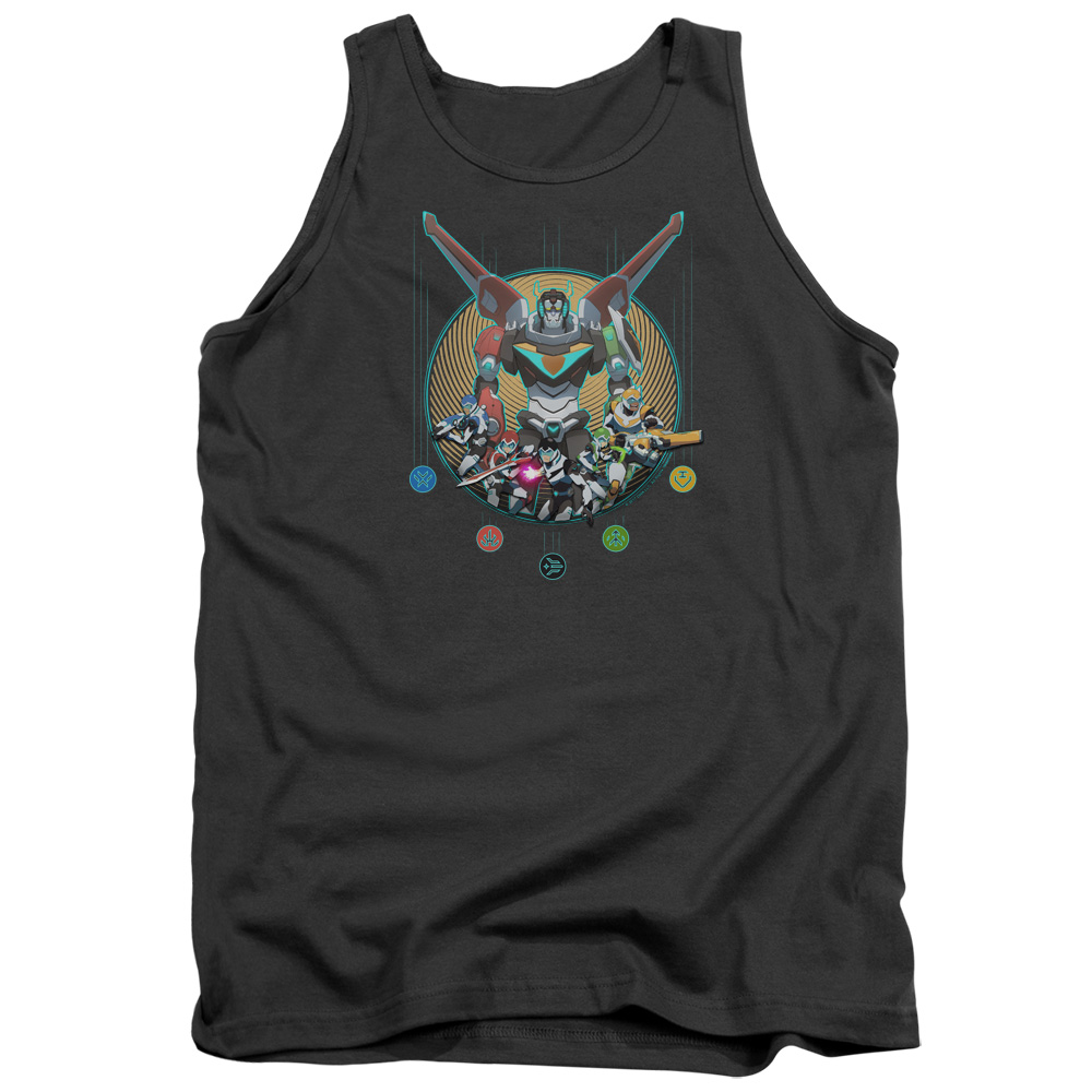 DRM324-TK-1 Voltron Assemble Adult Tank Top, Charcoal - Small