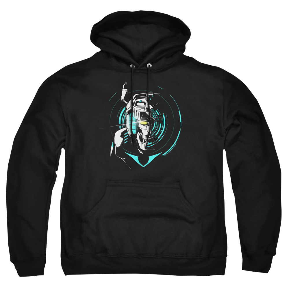 DRM322-AFTH-3 Voltron Defender Noir Adult Pullover Hoodie, Black - Large