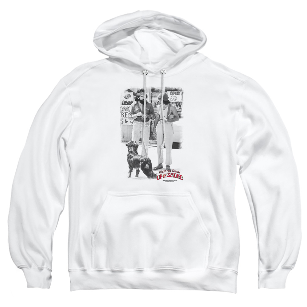 PAR511-AFTH-4 Up In Smoke Square Adult Pullover Hoodie, White - Extra Large