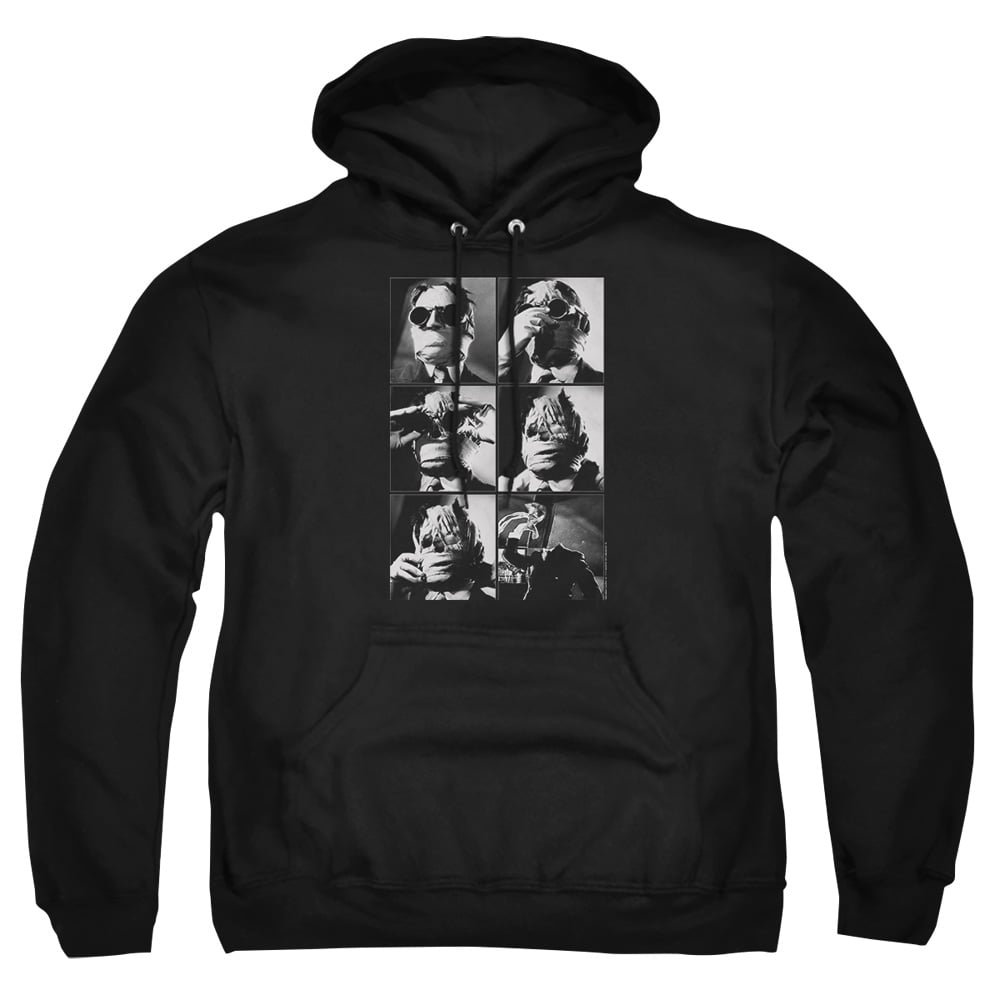 UNI1363-AFTH-4 Universal Monsters ILL Show You Adult Pullover Hoodie, Black - Extra Large