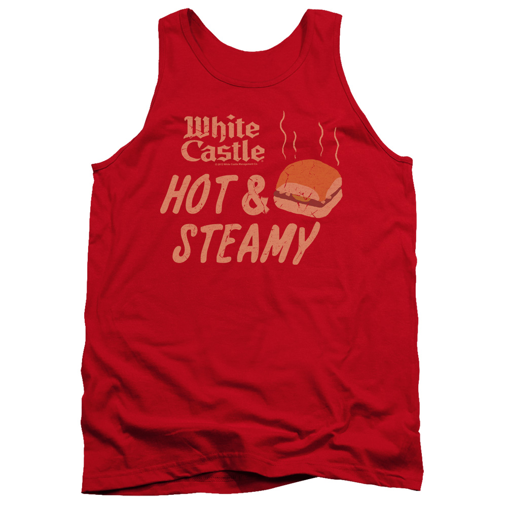 WHT105-TK-2 White Castle Hot & Steamy Adult Tank Top, Red - Medium