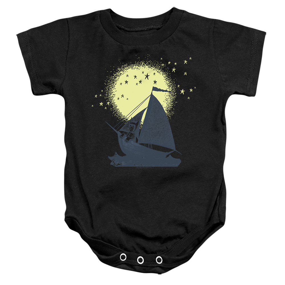WBM809-SS-4 Where The Wild Things Are Sail Infant Snapsuit, Black - Extra Large - 24 Month