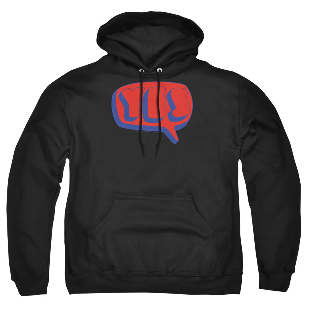 YES101-AFTH-1 Yes Word Bubble Adult Pullover Hoodie, Black - Small