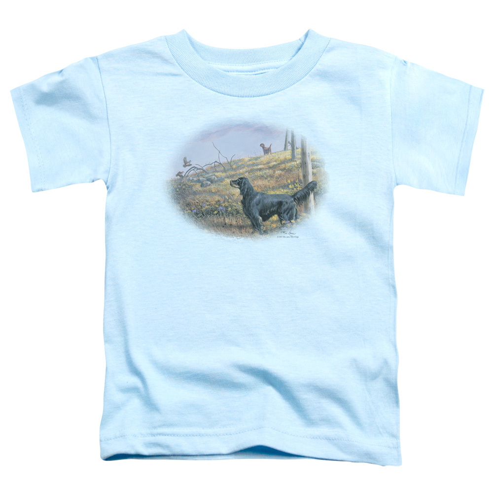 WW147-TT-2 Wildlife Looking Back Toddler Short Sleeve T-Shirt, Light Blue - Medium 3T