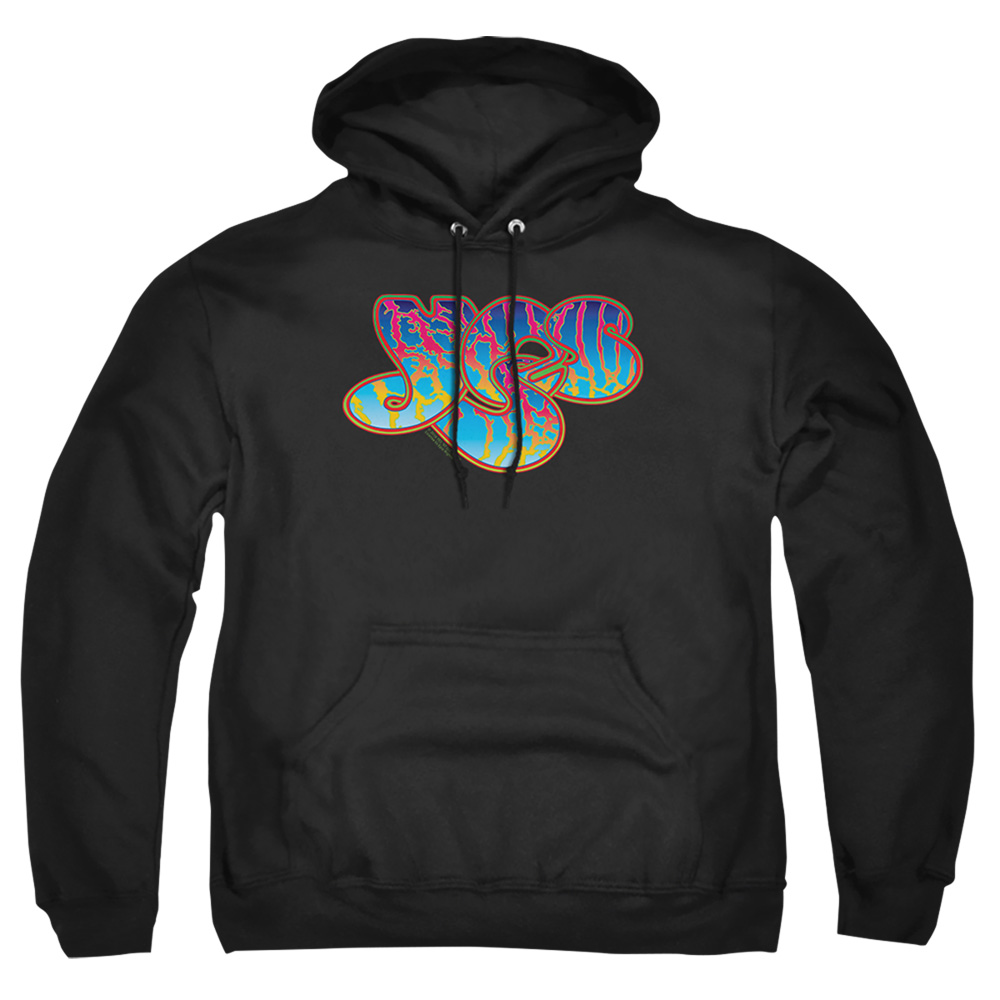 YES102-AFTH-2 Yes Logo Adult Pullover Hoodie, Black - Medium