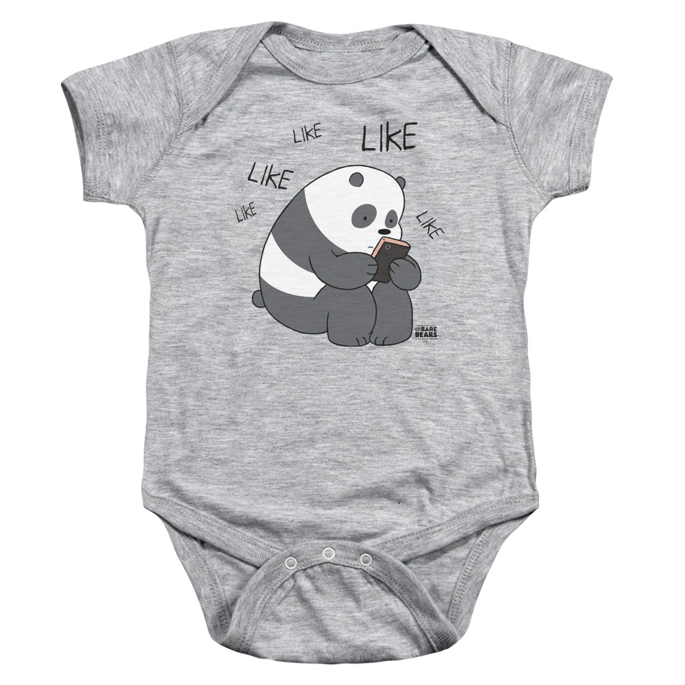 CN530-SS-3 We Bare Bears Like Like Like Infant Snapsuit, Athletic Heather - Large - 18 Month
