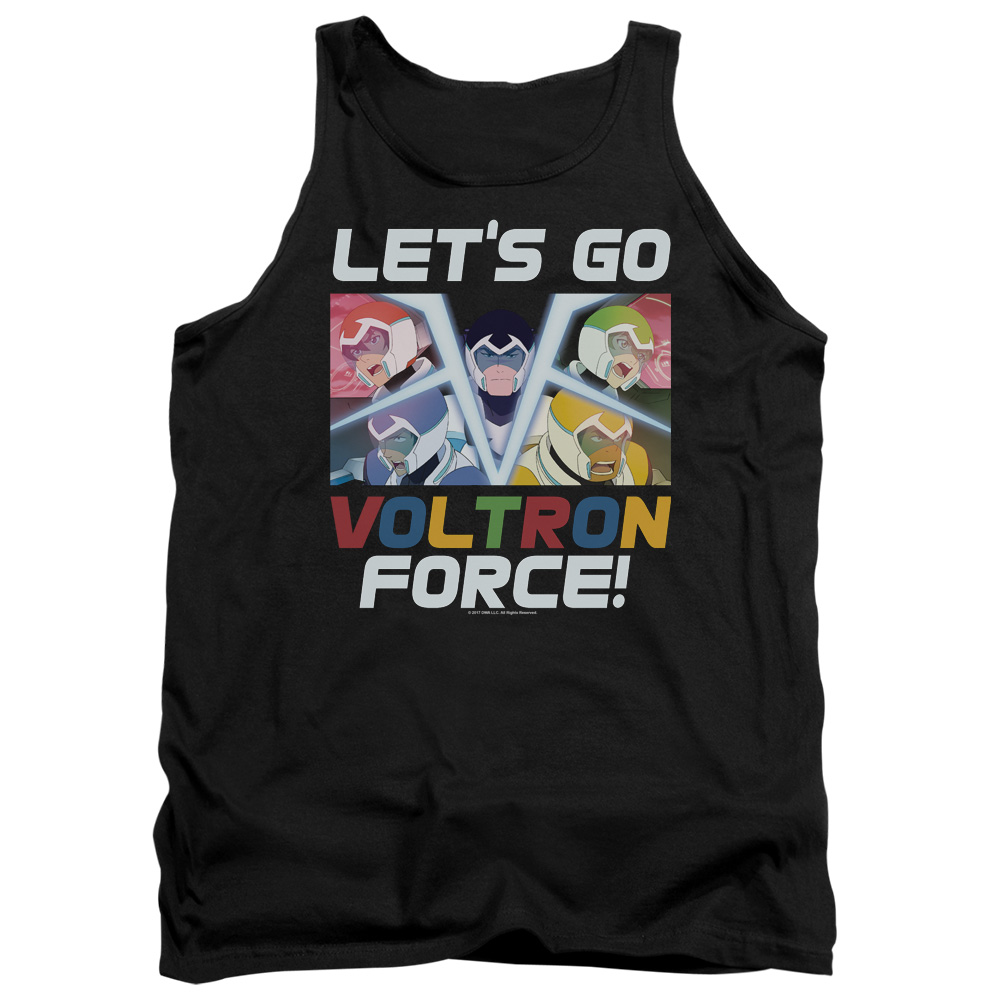 DRM327-TK-5 Voltron Lets Go Adult Tank Top, Black - 2X