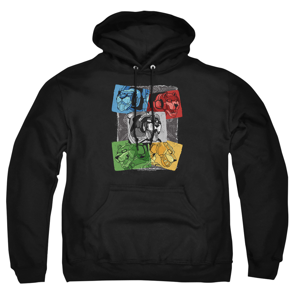 DRM328-AFTH-5 Voltron Pride Adult Pullover Hoodie, Black - 2X