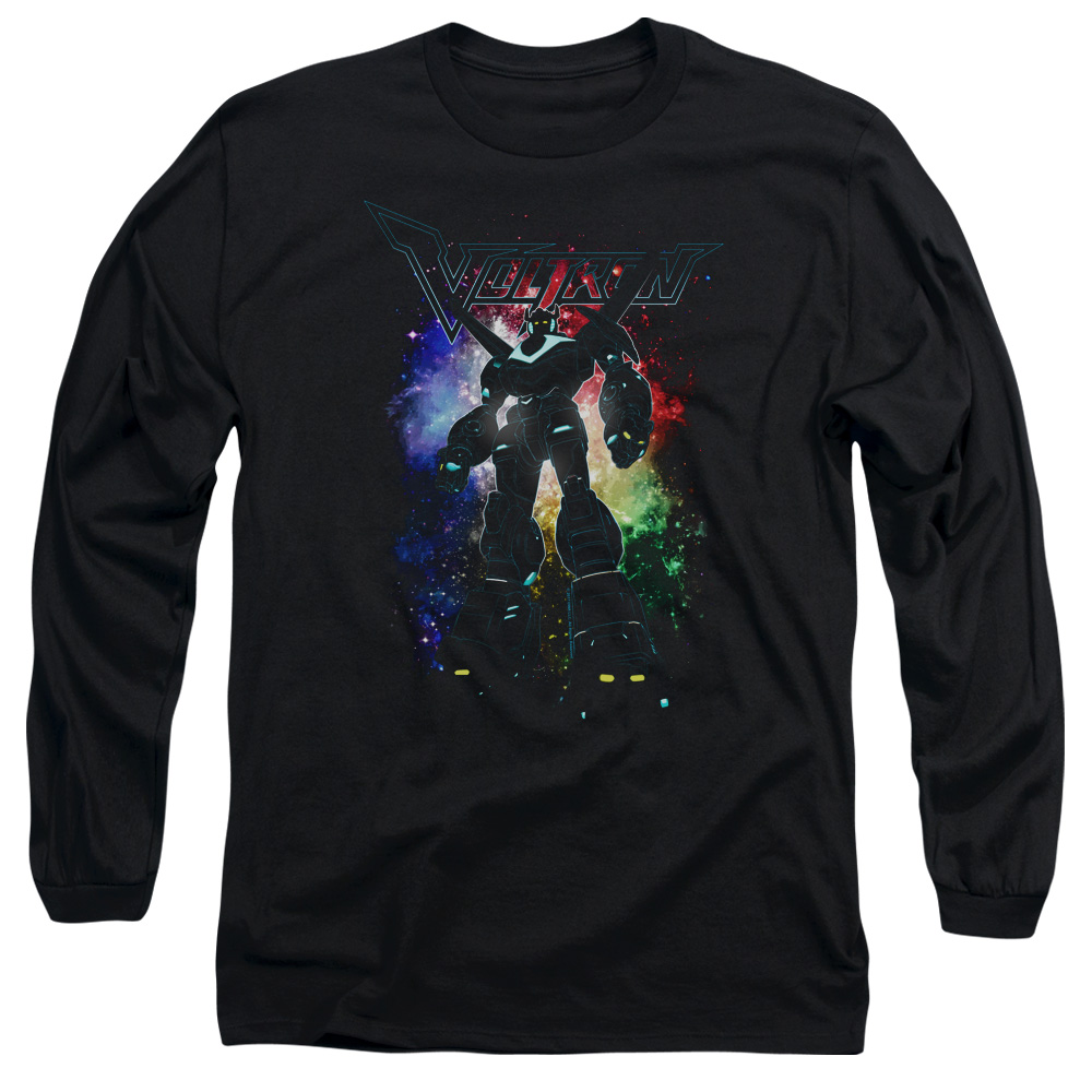 DRM330-AL-2 Voltron Galactic Defender Adult Long Sleeve T-Shirt, Black - Medium