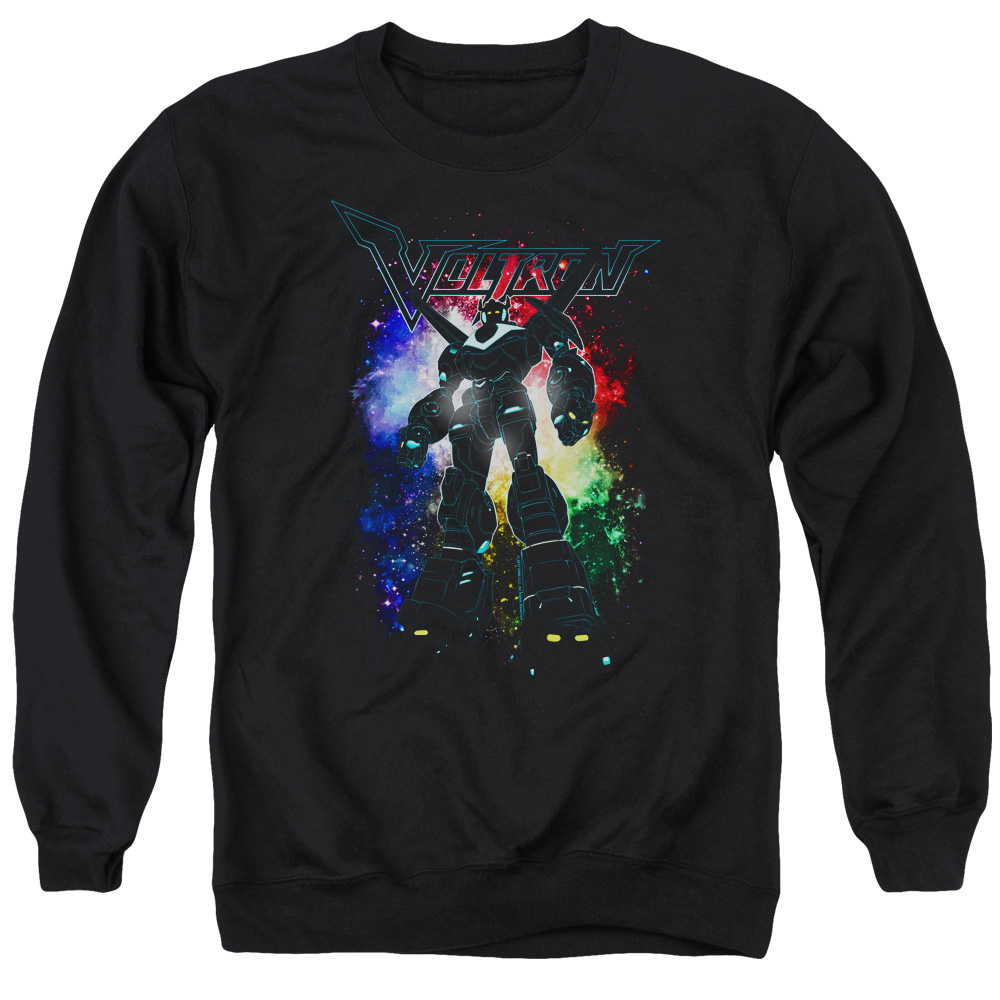 DRM330-AS-5 Voltron Galactic Defender Adult Crewneck Sweatshirt, Black - 2X
