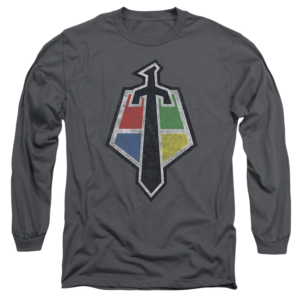 DRM218-AL-2 Voltron Sigil Adult Long Sleeve T-Shirt, Charcoal - Medium