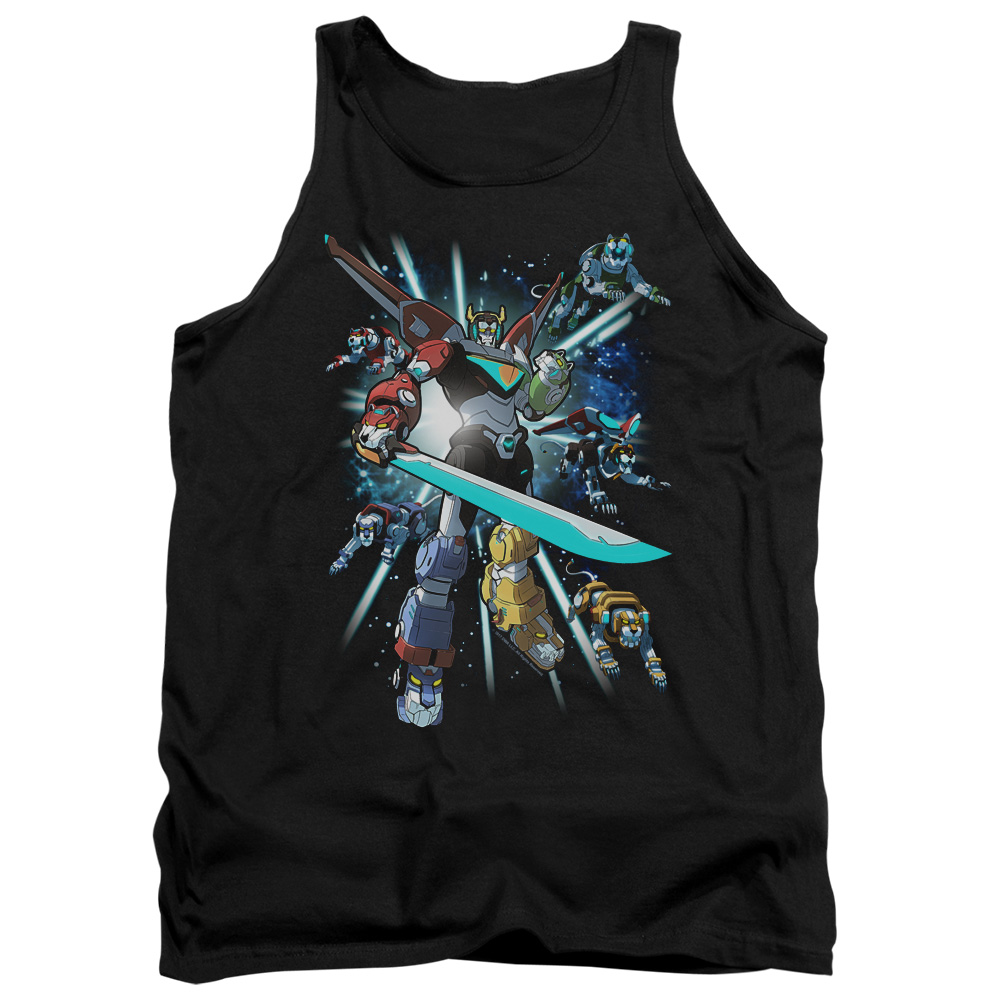 DRM333-TK-1 Voltron Lions Share Adult Tank Top, Black - Small