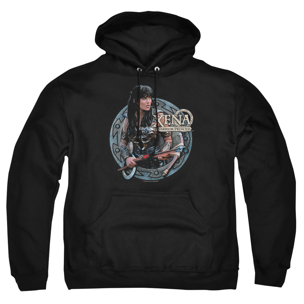 NBC550-AFTH-7 Xena The Warrior Adult Pullover Hoodie, Black - 4X