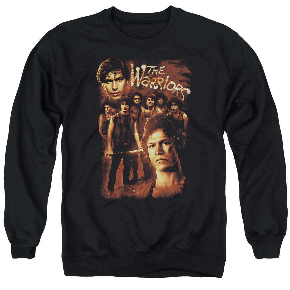 PAR490-AS-2 Warriors 9 Warriors Adult Crewneck Sweatshirt, Black - Medium
