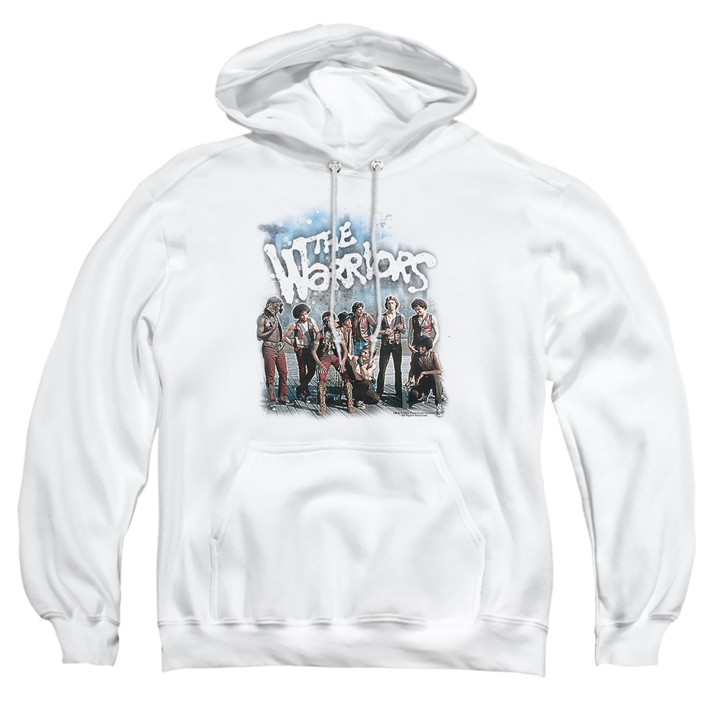 PAR498-AFTH-5 Warriors Amusement Adult Pullover Hoodie, White - 2X