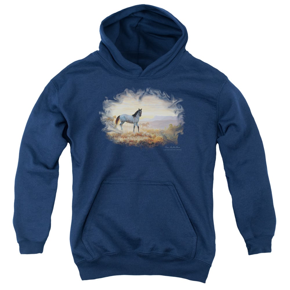WW240B-YFTH-2 Wildlife Dust At Dawn Youth Hooded Sweatshirt, Navy - Medium