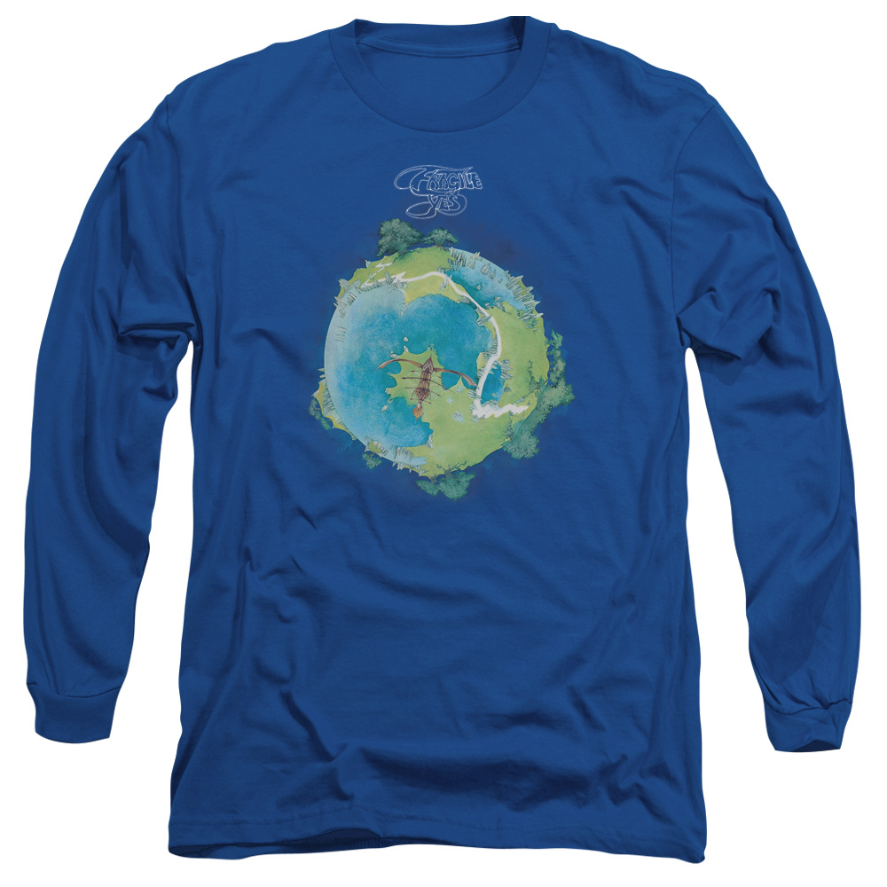YES105-AL-2 Yes Fragile Cover Adult Long Sleeve T-Shirt, Royal - Medium