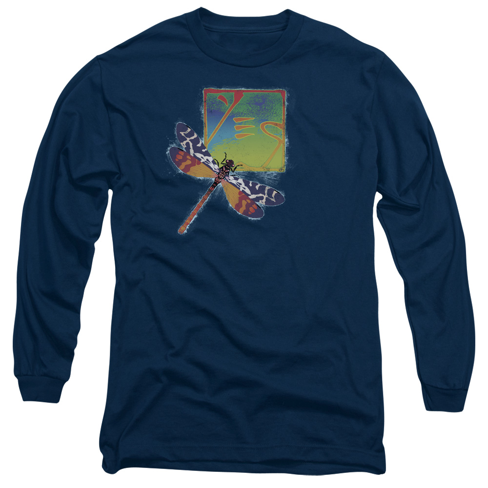 YES109-AL-5 Yes Dragonfly Adult Long Sleeve T-Shirt, Navy - 2X