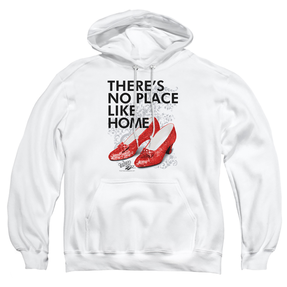 OZ100-AFTH-2 Wizard of Oz No Place Like Home Adult Pullover Hoodie, White - Medium