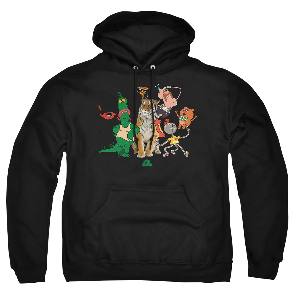 CN448-AFTH-2 Uncle Grandpa Group Adult Pullover Hoodie, Black - Medium