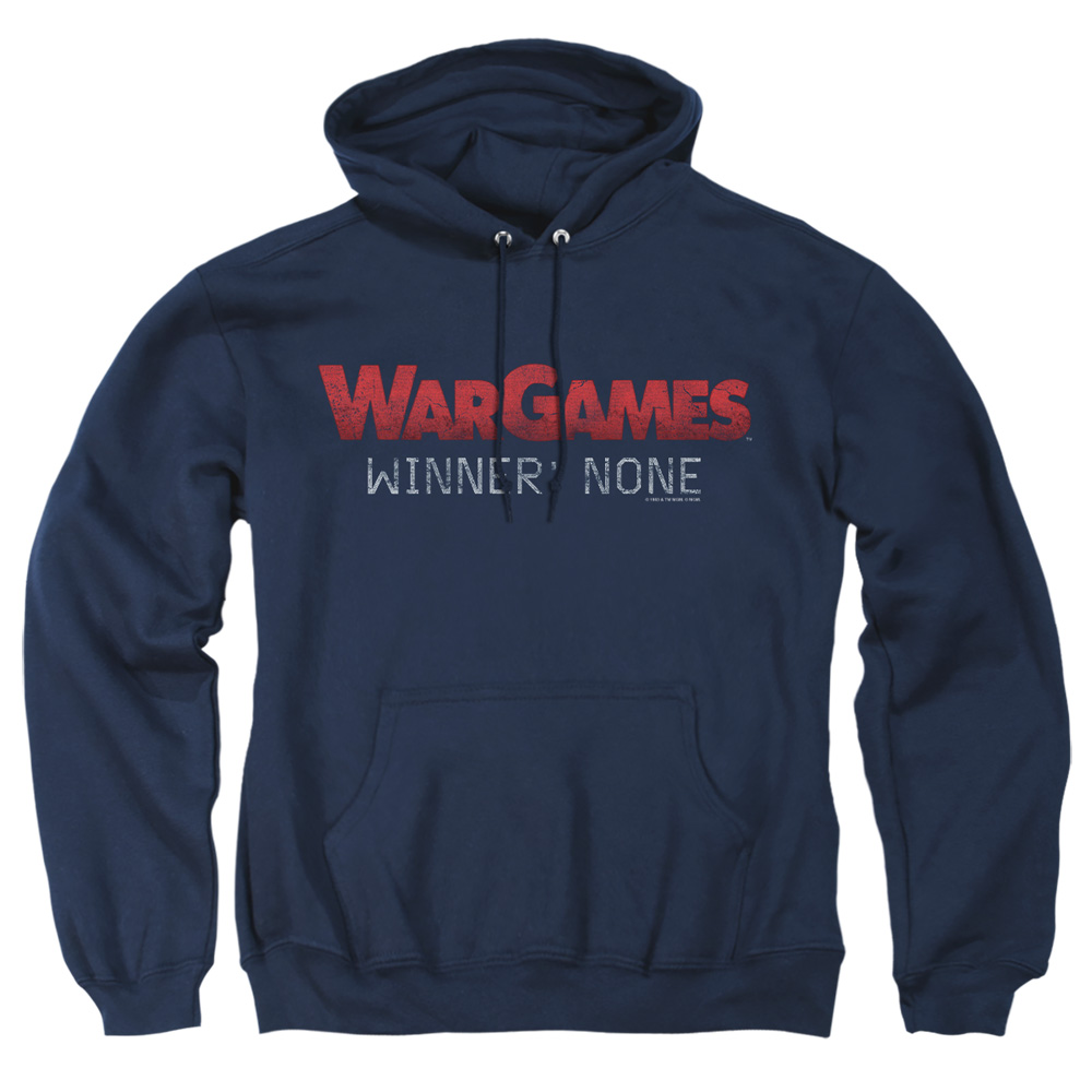 MGM310-AFTH-3 Wargames No Winners Adult Pullover Hoodie, Navy - Large