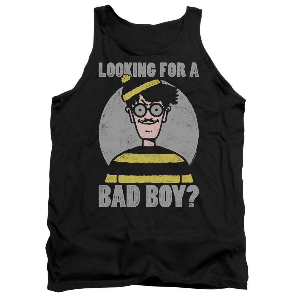 DRM360-TK-2 Wheres Waldo Bad Boy Adult Tank Top, Black - Medium