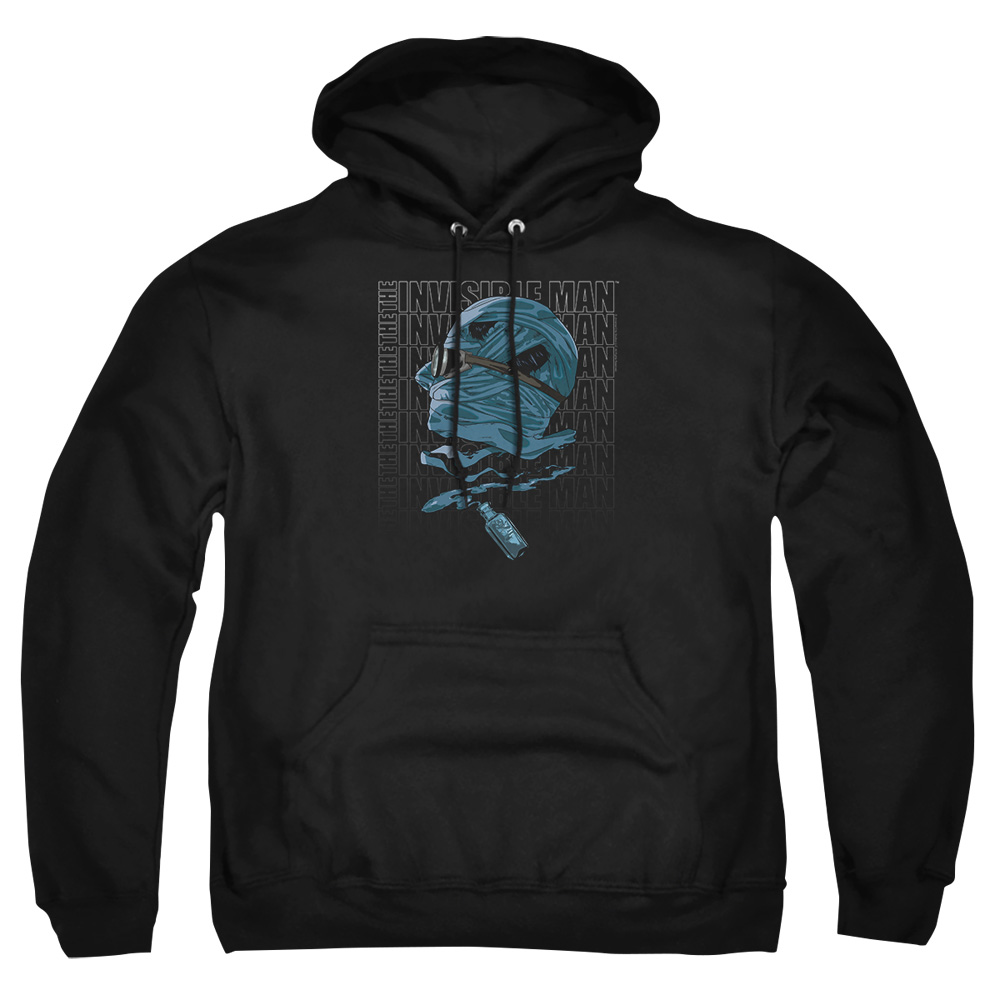UNI1360-AFTH-3 Universal Monsters Disappear Adult Pullover Hoodie, Black - Large