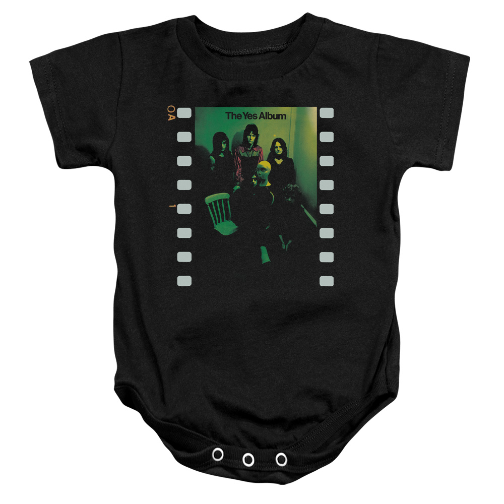 YES103-SS-2 Yes Album Infant Snapsuit, Black - Medium - 12 Month