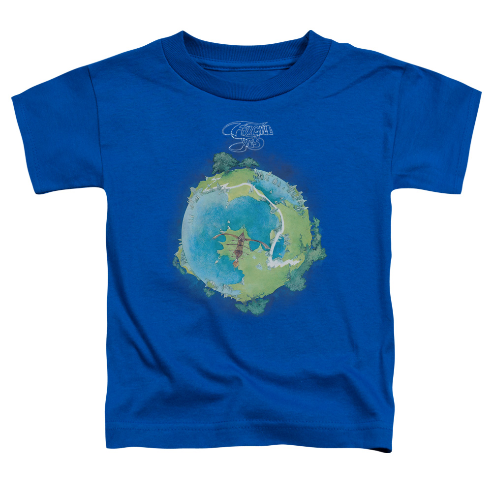 YES105-KT-1 Yes Fragile Cover Toddler Short Sleeve T-Shirt, Royal - Large 4T