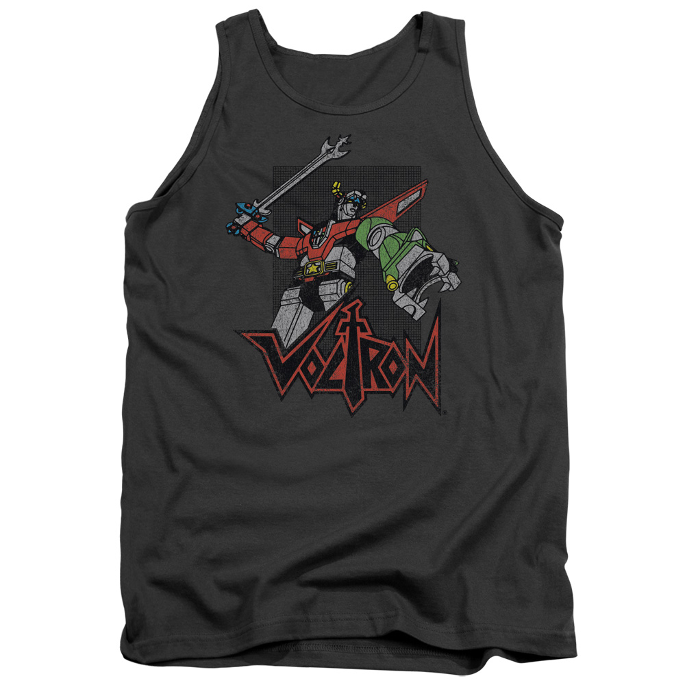 DRM220-TK-1 Voltron Roar Adult Tank Top, Charcoal - Small
