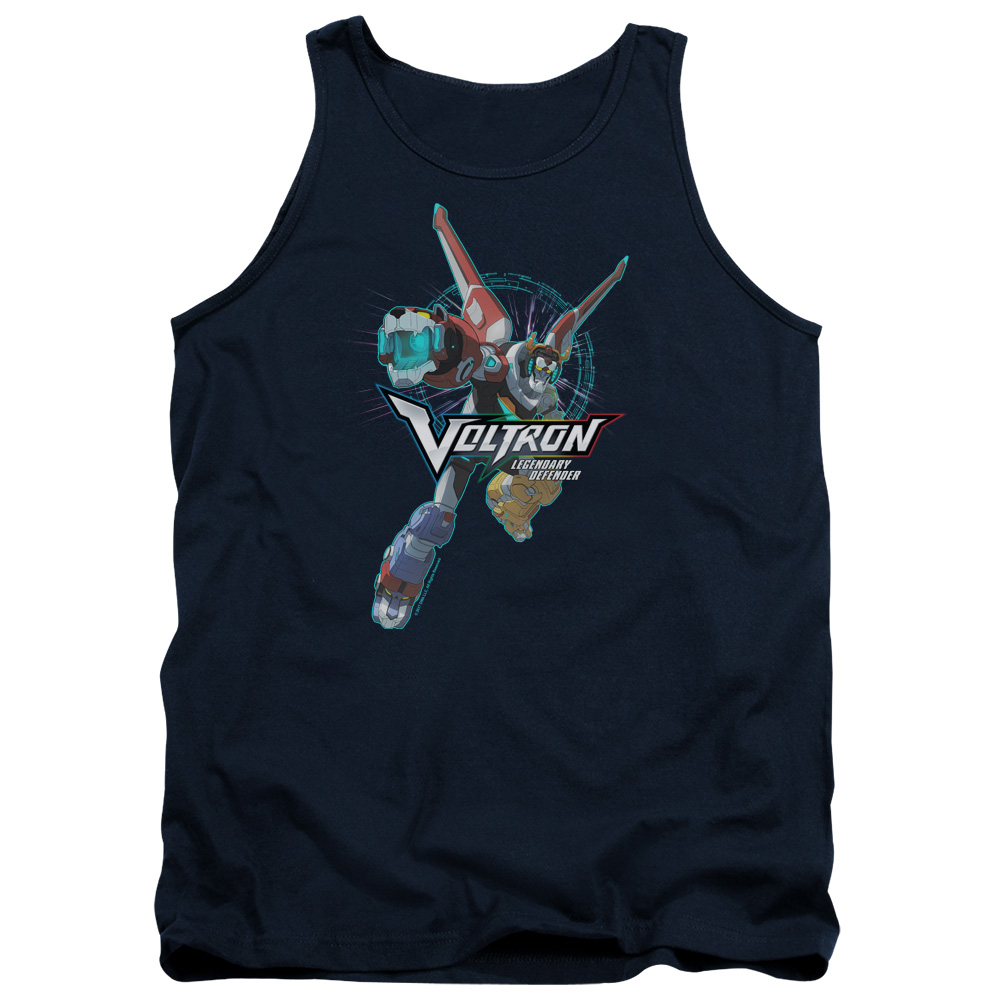DRM321-TK-1 Voltron Defender Pose Adult Tank Top, Navy - Small