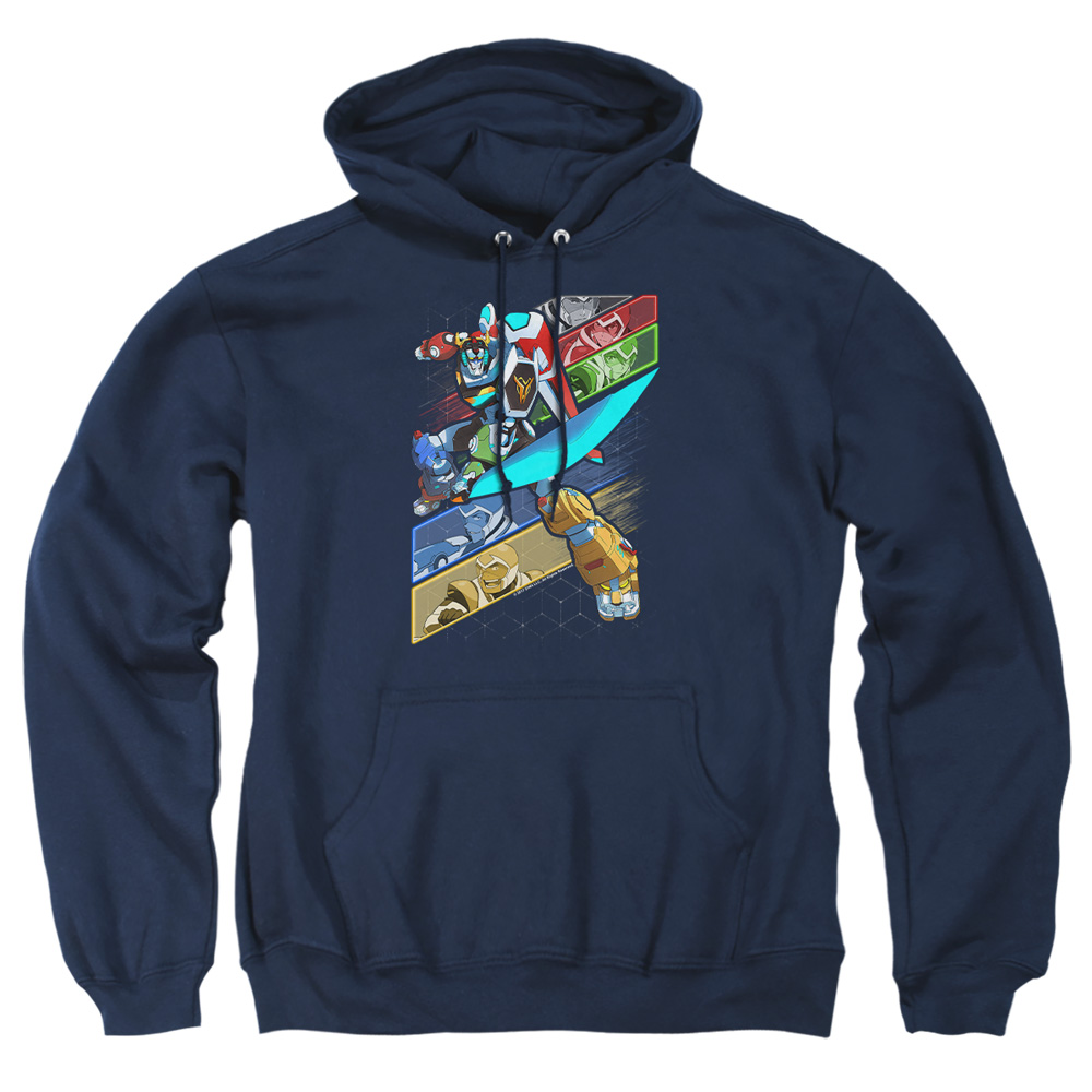 DRM326-AFTH-5 Voltron Crisscross Adult Pullover Hoodie, Navy - 2X