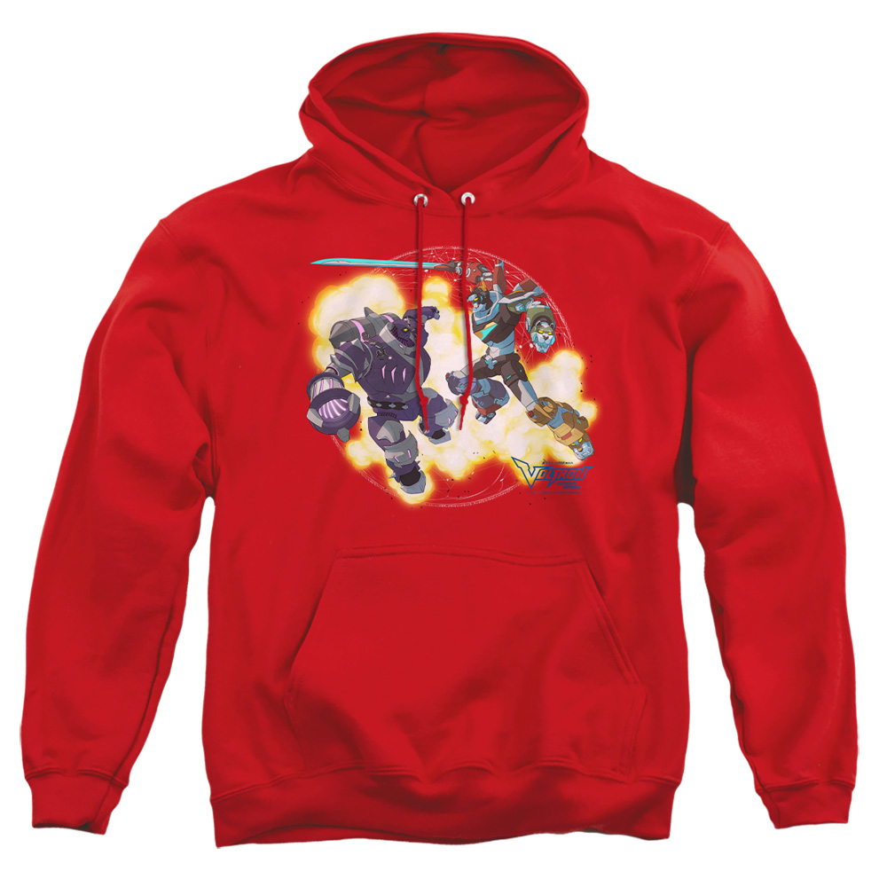 DRM335-AFTH-4 Voltron Robeast Adult Pullover Hoodie, Red - Extra Large