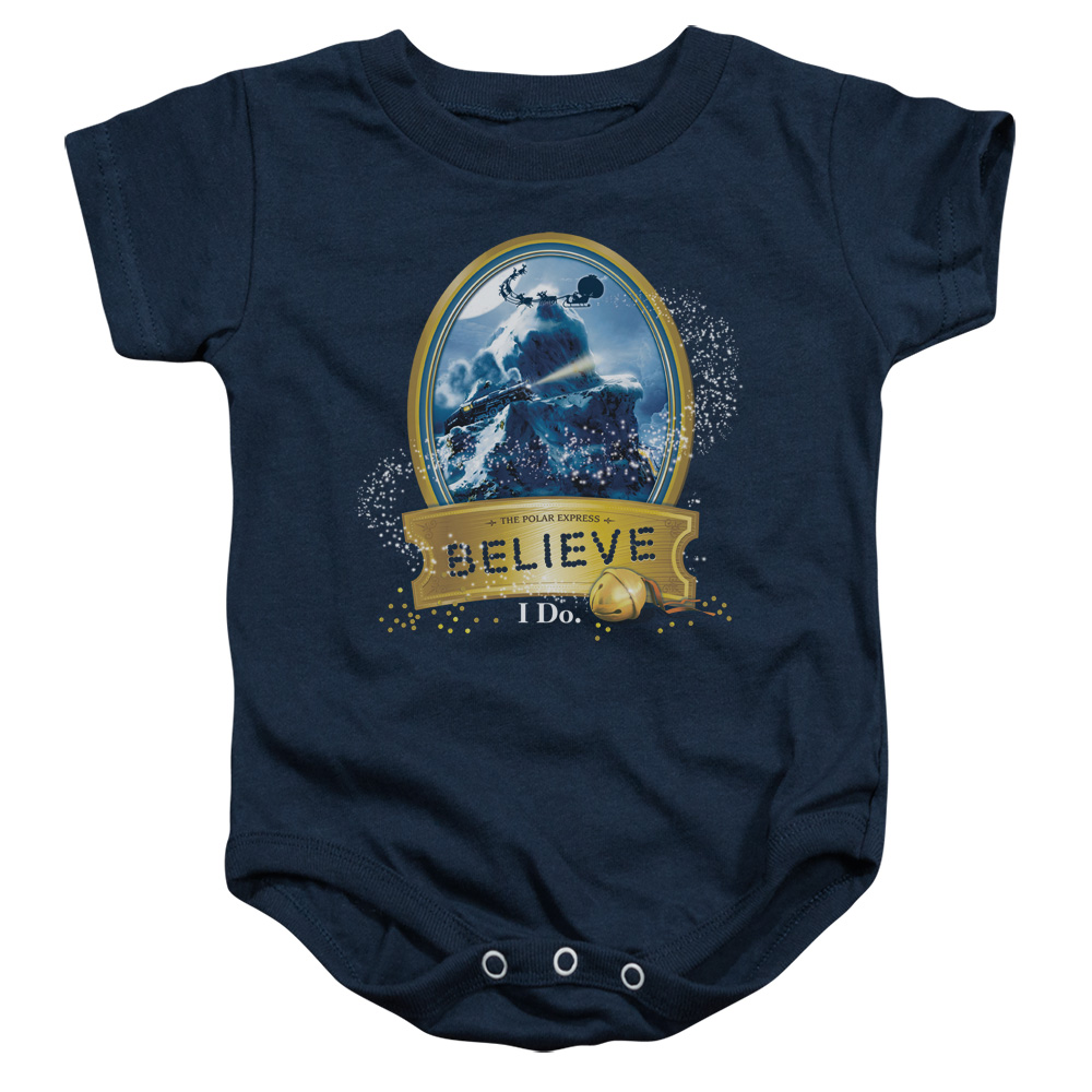 WBM373-SS-2 Polar Express True Believer Infant Snapsuit, Navy - Medium - 12 Month