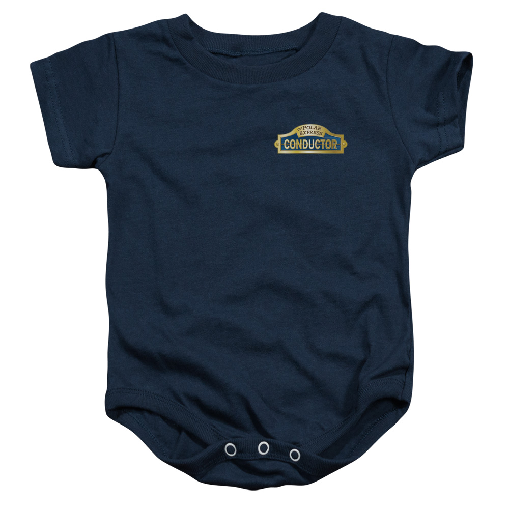 WBM376-SS-3 Polar Express Conductor Infant Snapsuit, Navy - Large - 18 Month